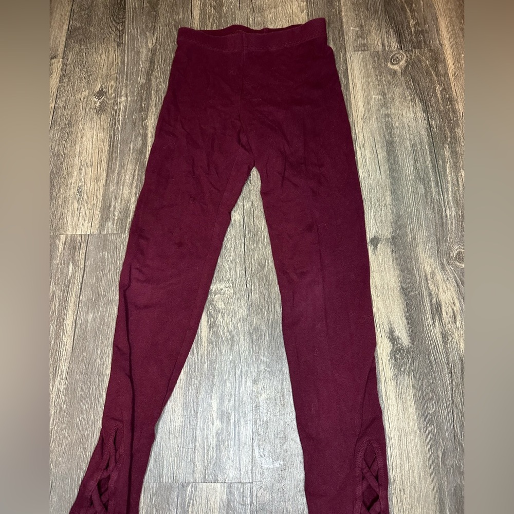 Girls 8 stretch Maroon old navy leggings